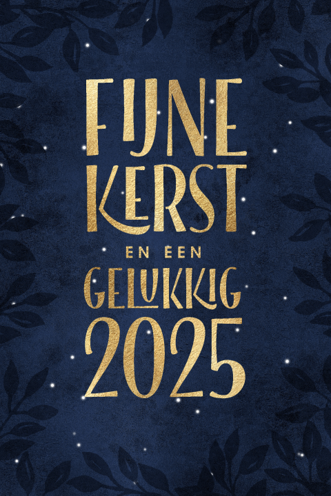 Stijlvolle kerstkaart met fijne kerstwens 2025