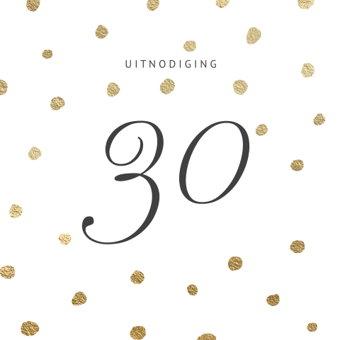 Luxe uitnodiging verjaardag 30 jaar
