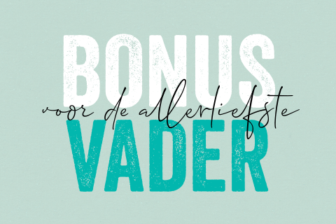Vaderdag kaart bonus vader zee groen
