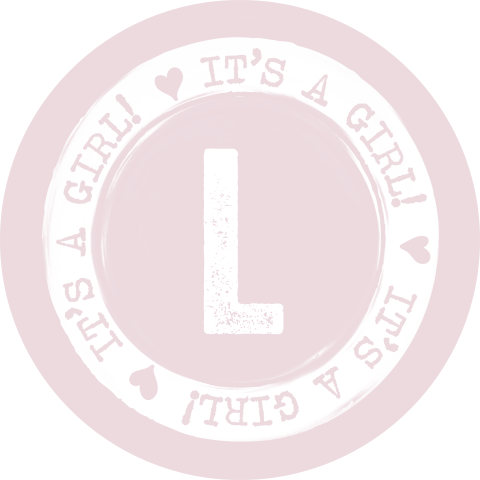 Sluitzegel sticker it's a girl stempel initiaal licht roze stempel