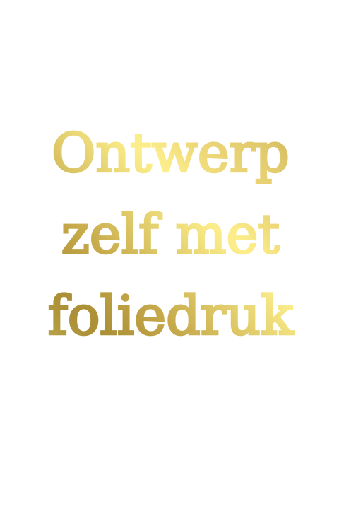 Blanco dubbele staande kaart met 4 kanten foliedruk