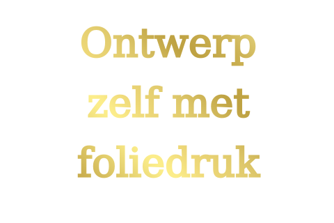 Blanco enkele liggende kaart met 1 kant foliedruk