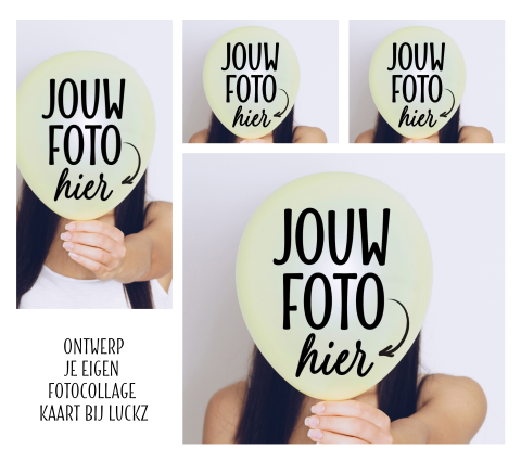 Foto collage kaart met 4 fotos