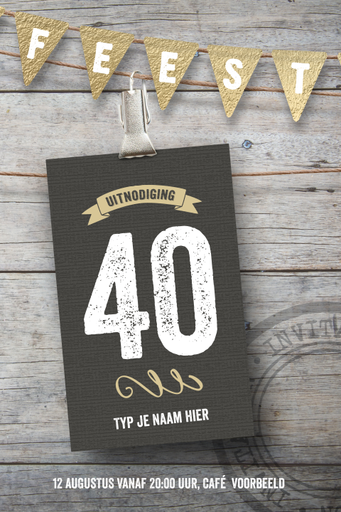 40 jaar verjaardag uitnodiging feest