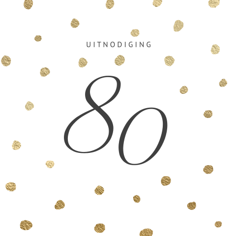 Luxe uitnodigingen verjaardag 80 jaar