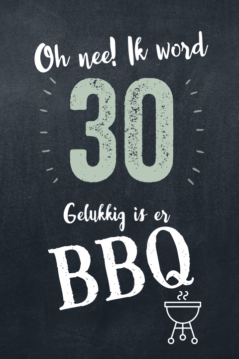 Grappige uitnodiging 30 jaar BBQ