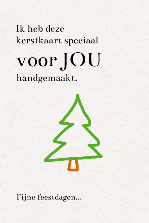 Grappige kerstkaart zelf handgemaakt