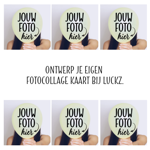 6 fotos collage fotokaart