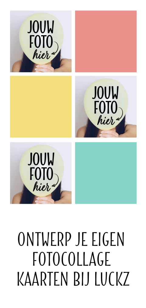 Vrolijke foto collage kaart maken 3 fotos