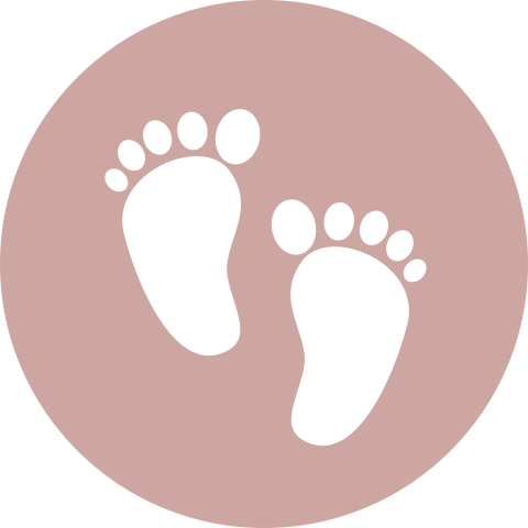 Sluitzegel met baby voetjes oud roze