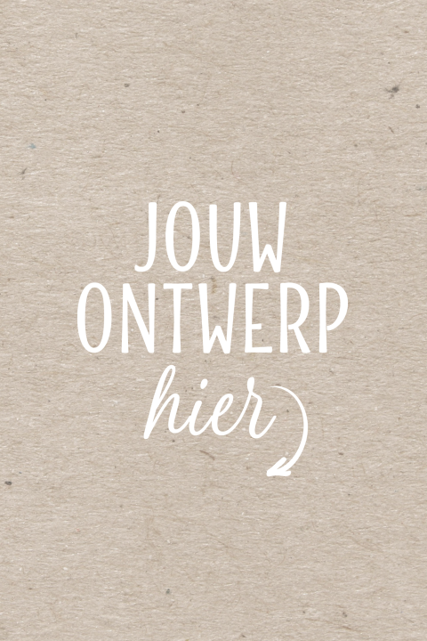 Kraftpapier kaart zelf maken staand