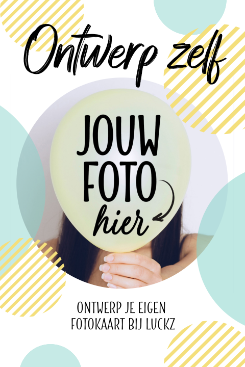 Leuke fotokaart maken met kleur bollen