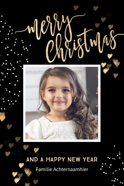 Luxe kerstkaart met foto