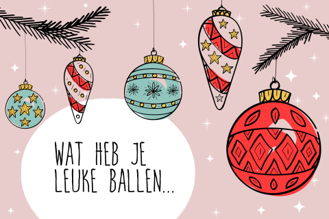 Wat heb je mooie ballen grappige kerstkaart