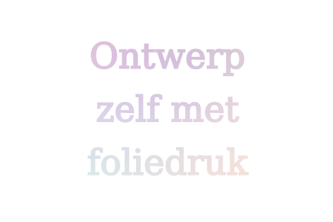Blanco dubbele liggende kaart met 4 kanten foliedruk