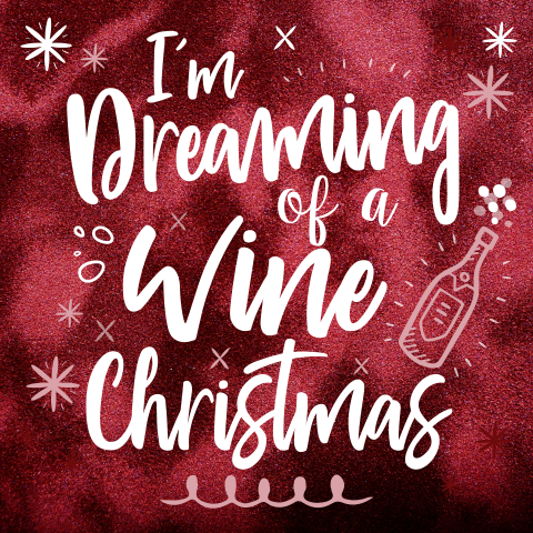 Grappige kerstkaarten Dreaming of a wine Christmas