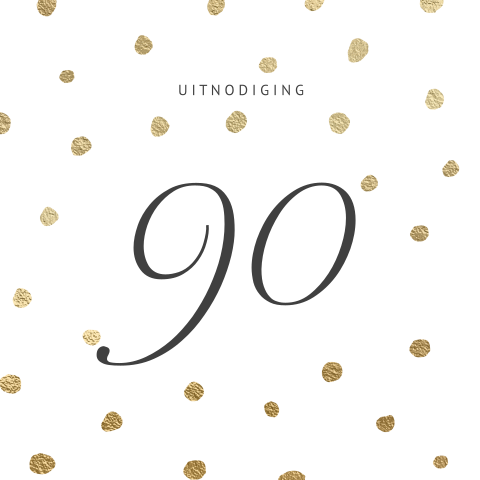 Luxe uitnodiging verjaardag 90 jaar