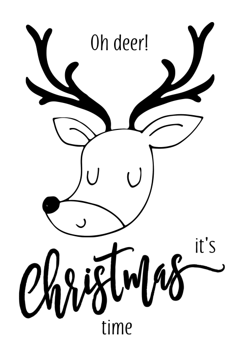 Leuke grappige kerstkaart Oh Deer