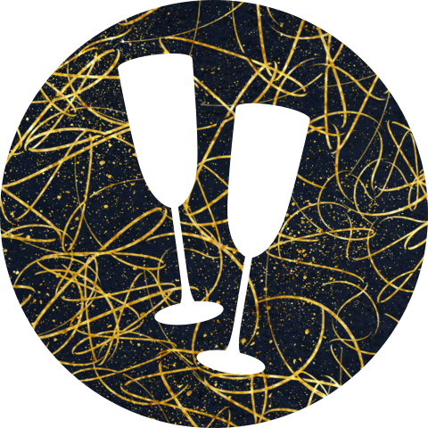 Sluitstickers Proost Champange