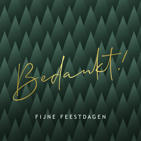 Zakelijke kerstkaart bedankt samenwerking kerstbomen