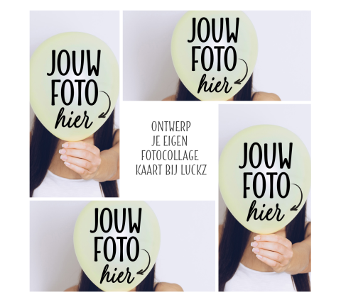 Fotokaart maken met collage 4 fotos