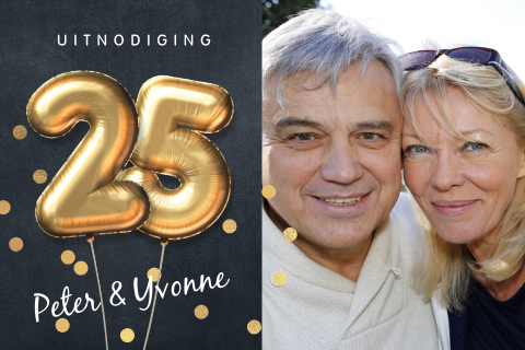 Uitnodiging 25 jaar getrouwd jubileum