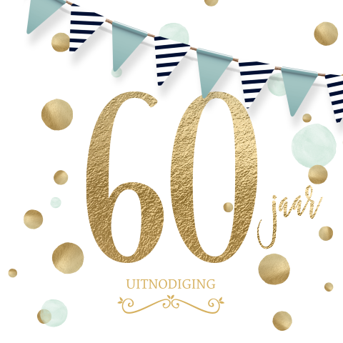 Mooie uitnodigingskaart verjaardag 60 jaar