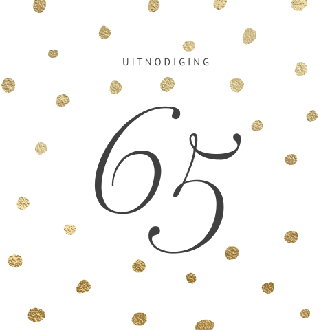 Luxe uitnodiging verjaardag 65 jaar