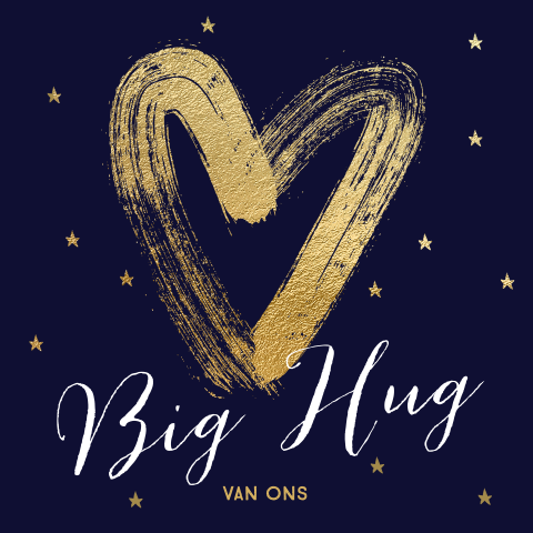 Kerstkaarten Lief Hart Big Hug
