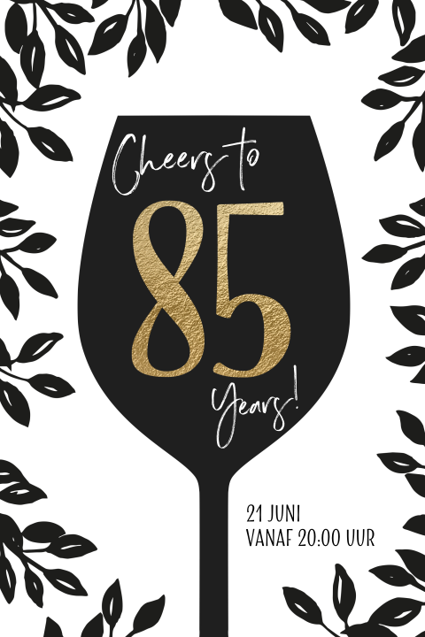 Cheers verjaardag uitnodigingen 85 jaar