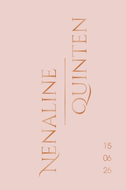 Trouwkaart Clean Chique typografie