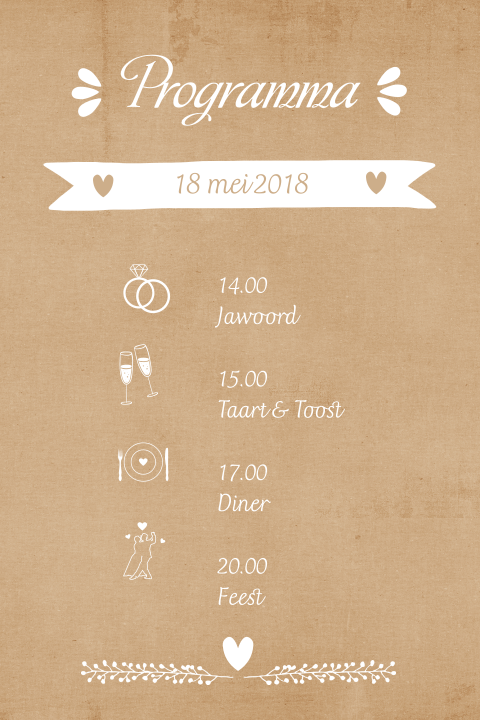 Programma typografie met vintage elementen