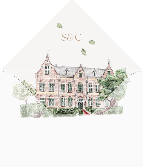 envelop inlay trouwlocatie college hotel  12x18 - 20x13.5