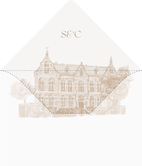 envelop inlay trouwlocatie collage hotel logo 12x18 - 20x13.5