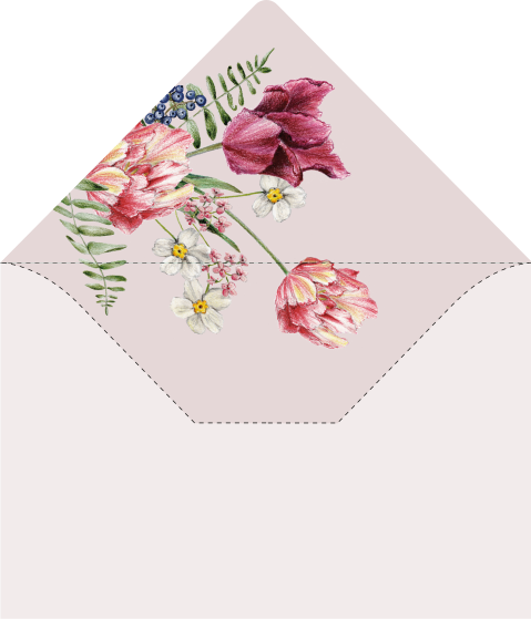 envelop inlay dutch flowers