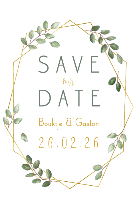Save the Date Geometrisch Takje