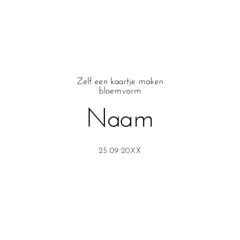 blanco bloem vorm kaart zelf maken
