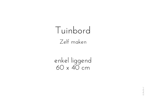 Tuinbord liggend