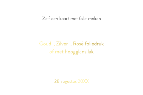 blanco dubbele folie trouwkaart