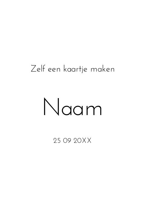 Enkele kaart staand half rond om zelf te maken