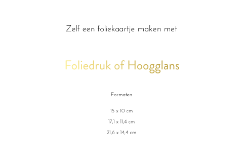 Kaart blanco dubbel liggend folie