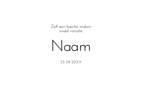 Ovale kaart variatie om zelf te maken
