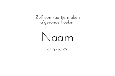 Enkele kaart liggend half afgerond om zelf te maken