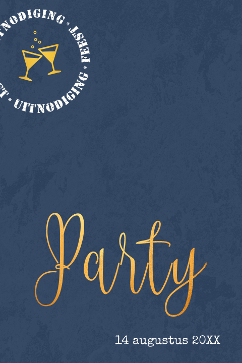 verjaardagskaart met velvet feest uitnodiging