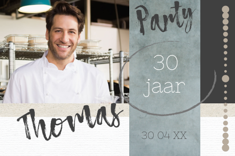 Uitnodiging voor een verjaardagsfeest met foto