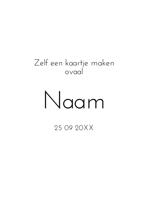 Kaart ovaal staand zelf maken