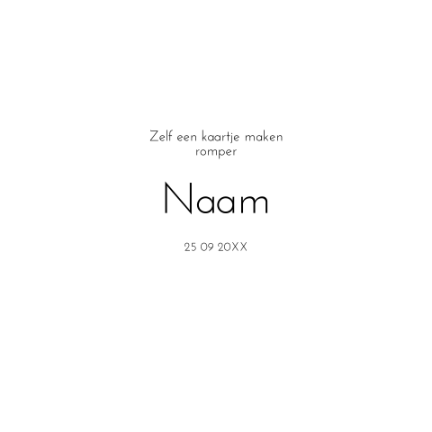 kaart romper zelf maken