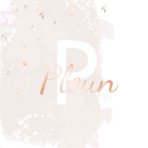 Roséfolie geboortekaart waterverf en typografie
