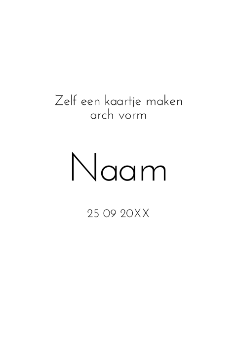Kaart arch vorm zelf maken