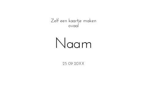 Enkele kaart liggend ovaal om zelf te maken